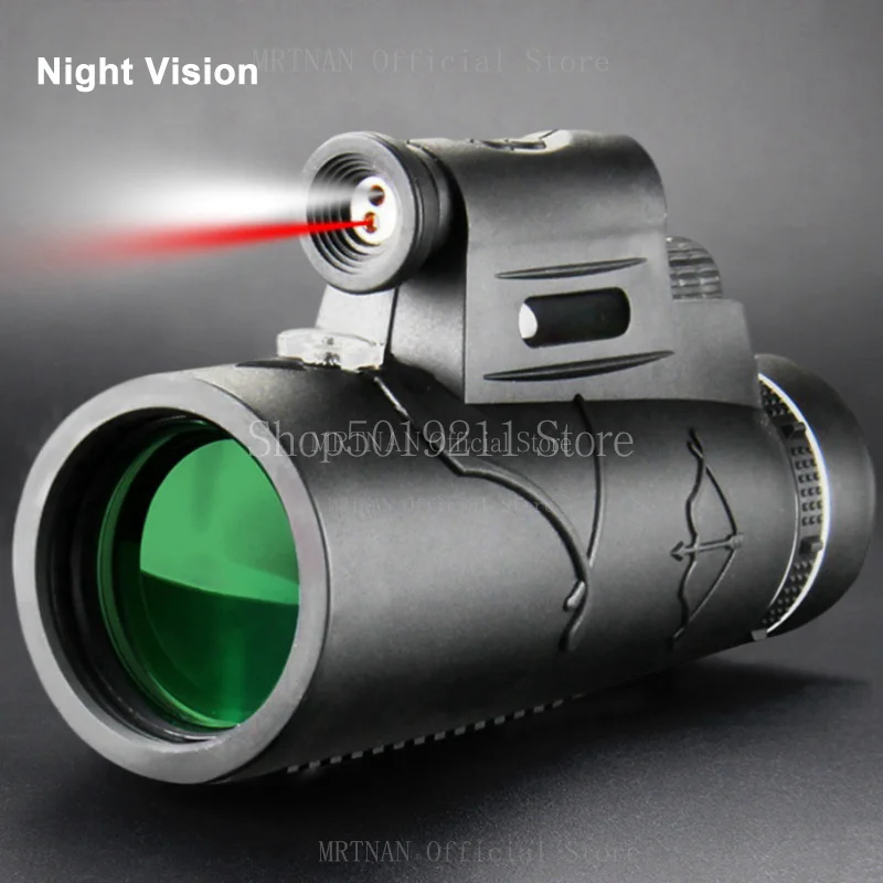 Binoculares potentes portátiles Bak4, telescopio profesional de largo alcance, Monocular para caza, 50x60