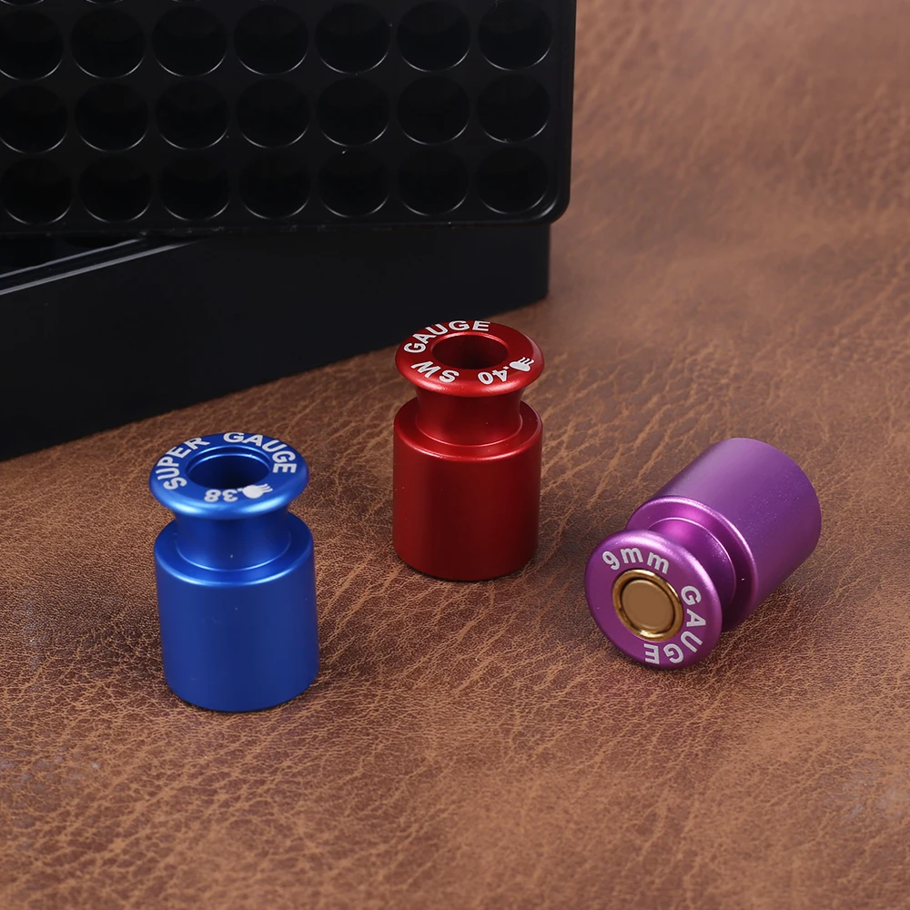 Medidor de cartucho de verificación de munición táctica para recargar damas de balas de munición para accesorios de caza de 9x19mm.38super.40S&W - imagen 5