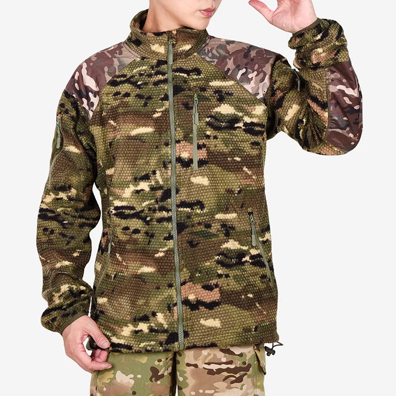 Chaqueta polar de empalme táctico para exteriores, cortavientos de camuflaje, ropa interior térmica para exteriores - imagen 4