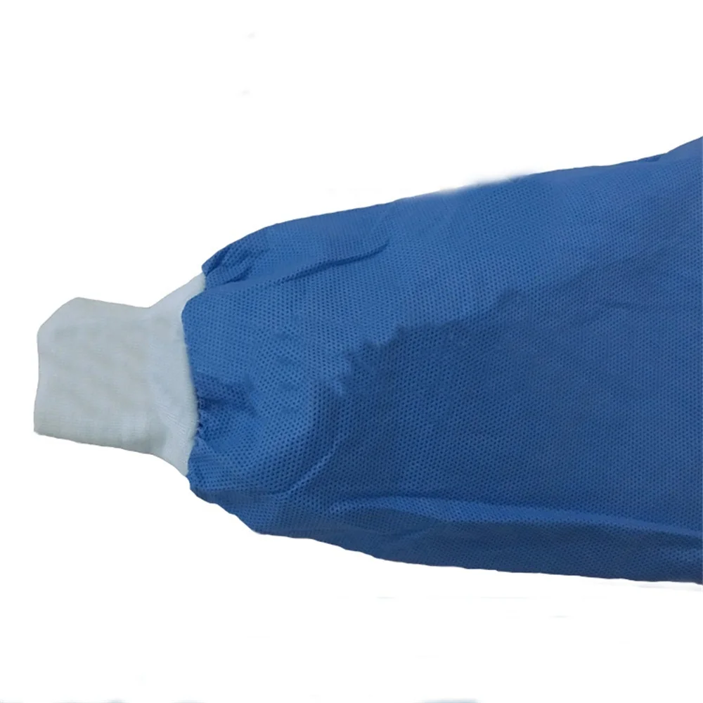 Ropa protectora peligrosa desechable no tejida, ropa de aislamiento de trabajo gruesa azul, bata de lactancia Dental antimanchas de aceite - imagen 5