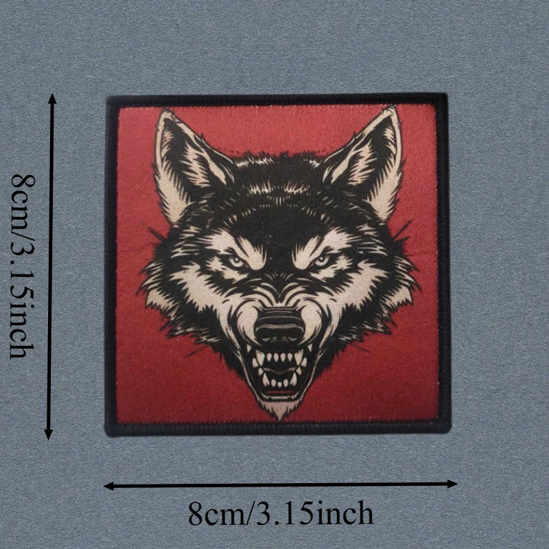 Parche con estampado militar "lobo", chaleco táctico, gancho y bucle, sombrero, insignia de moral, mochila, pegatina decorativa, parches para brazalete para ropa - imagen 3