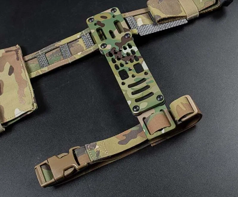 Adaptador de funda Modular de aleación de aluminio, Kit de correa táctica para pierna caída, MOLLE LSK de 3 orificios, plataforma QLS ajustable, placas receptoras - imagen 5