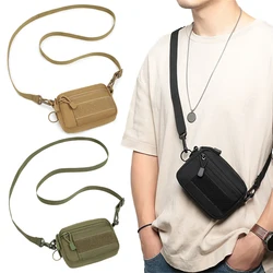 Bolsa de herramientas EDC pequeña táctica, bolsos cruzados, bolso de hombro tipo bandolera, riñonera multifuncional para caza