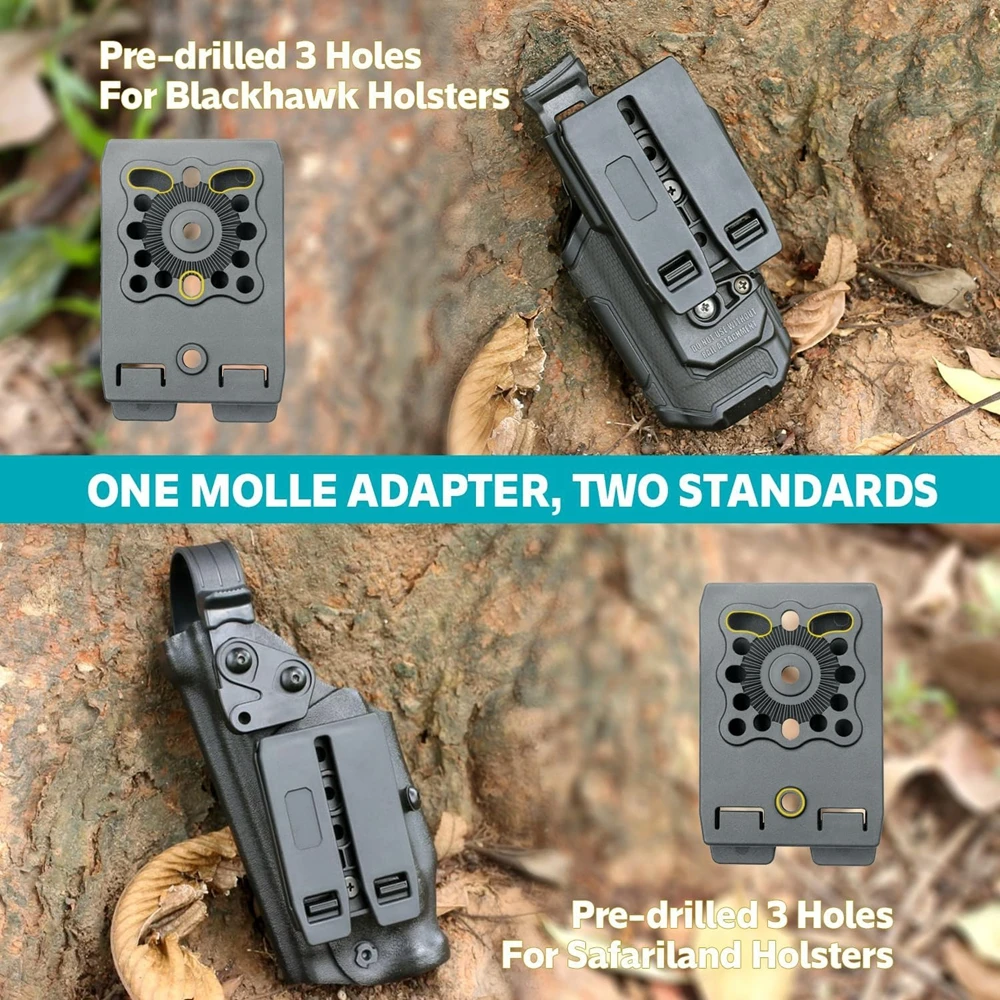 Funda para pistola táctica G17, adaptador Molle, Clips Molle, accesorios, accesorios tácticos de 3 pulgadas para cinturón, funda para pistola, bolsa para revistas - imagen 5