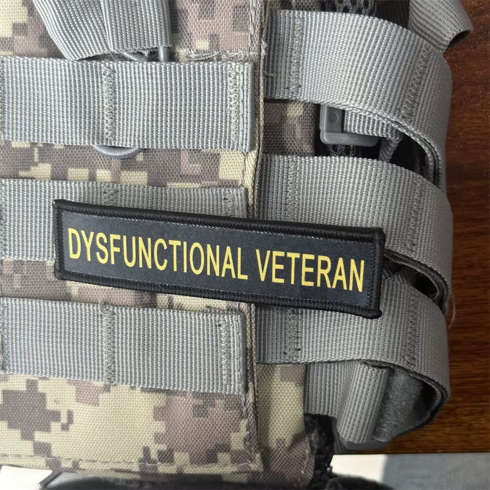 Parche táctico moral Veterano Disfuncional con velcro para uniforme - imagen 5
