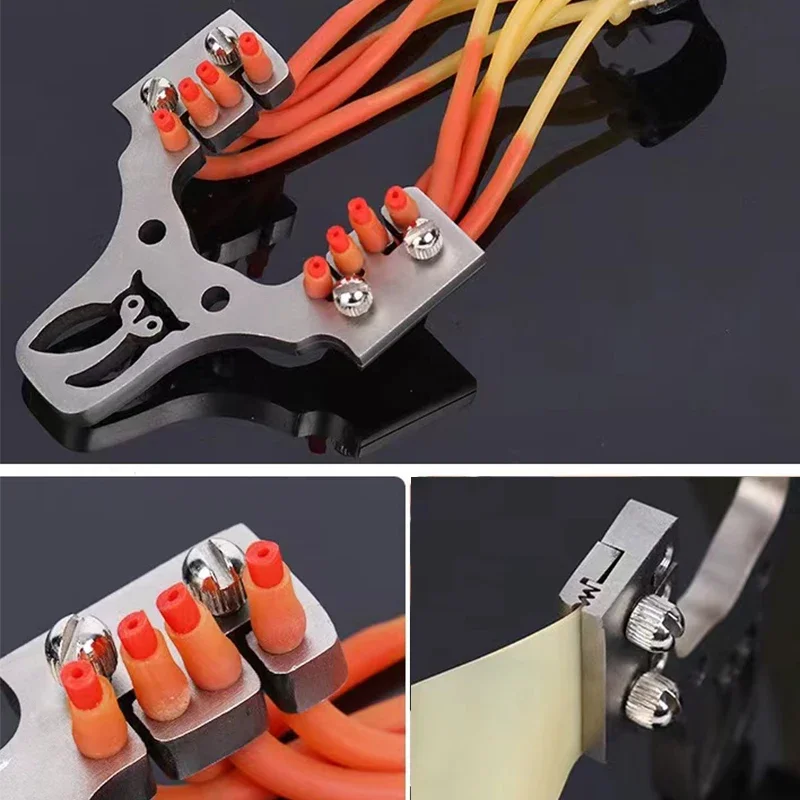 Cabezal de tirachinas multifuncional de acero inoxidable, 16 estilos, 30/40/60, cabezal de soporte grande, tirachinas de varilla larga, accesorios de tirachinas TTF - imagen 3