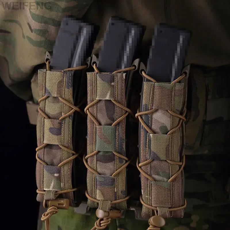 Bolsa táctica para cargador de MP5/MP7, Molle Malice Clip, 9mm, 45, bolsa larga para Rifle, pistola Mag, Airsoft, accesorios de caza