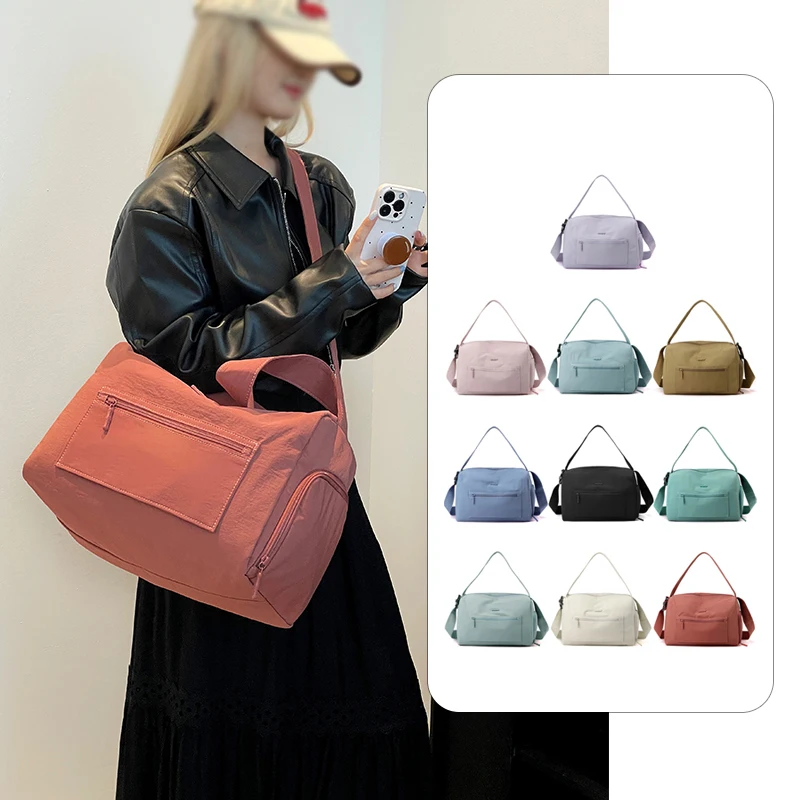 Bolsa de lona deportiva para gimnasio, Fitness, bolsas de Yoga con paquete de zapatos, bolso ligero de hilo de coser para viaje, bolso de equipaje para senderismo al aire libre - imagen 3