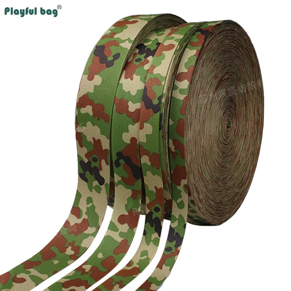 3 metros camuflaje de la selva japonesa 100% correas impresas de nailon retardante de llama resistente a infrarrojos correas de CAMO tácticas DIY NA90 - imagen 5