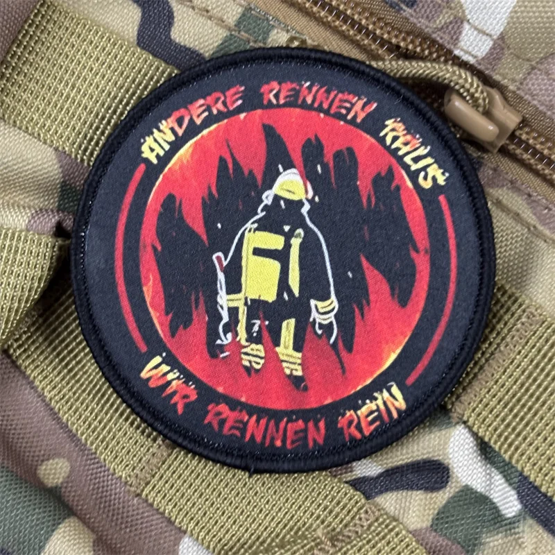 Parche táctico militar Heroic Fire Brigade para ropa con gancho - imagen 2