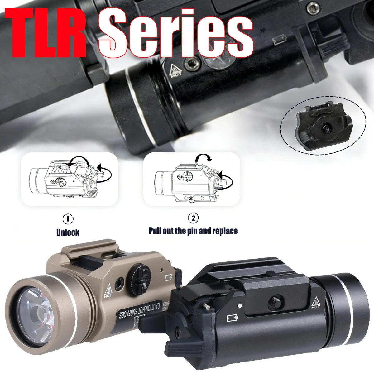 Streamlight TR7/TR7X/TR1/TR8 luz de arma LED táctica - imagen 4