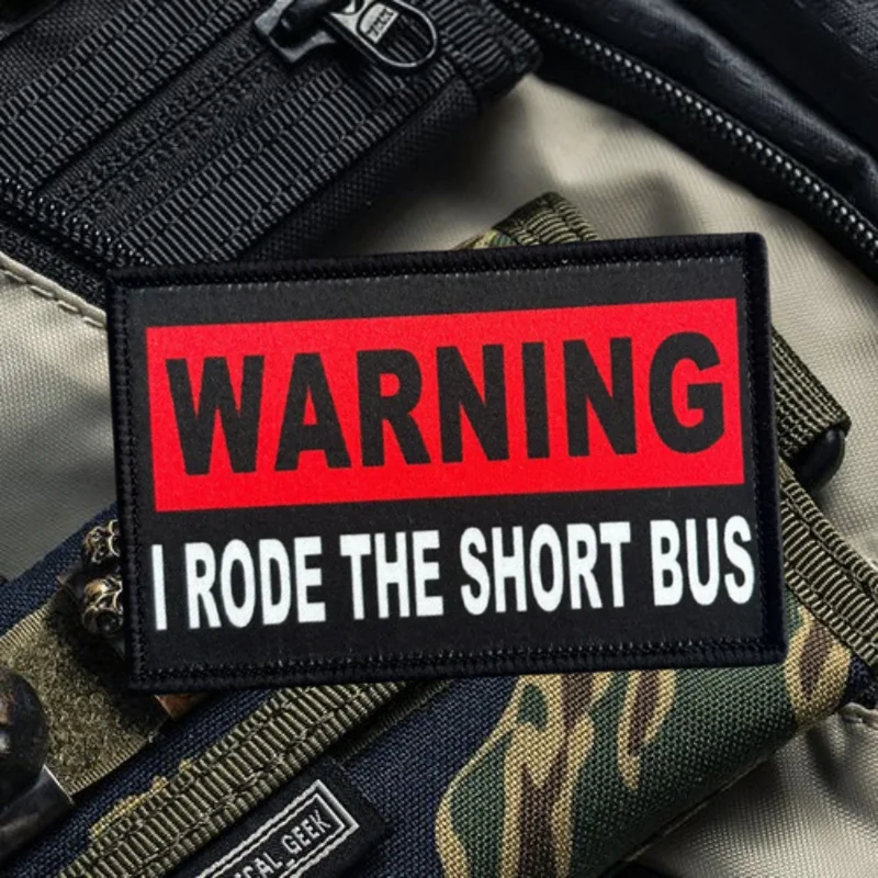 Parche de impresión de advertencia, chaleco táctico militar, insignia de moral con gancho y bucle, pegatinas decorativas para mochila, parches para brazalete para ropa - imagen 5