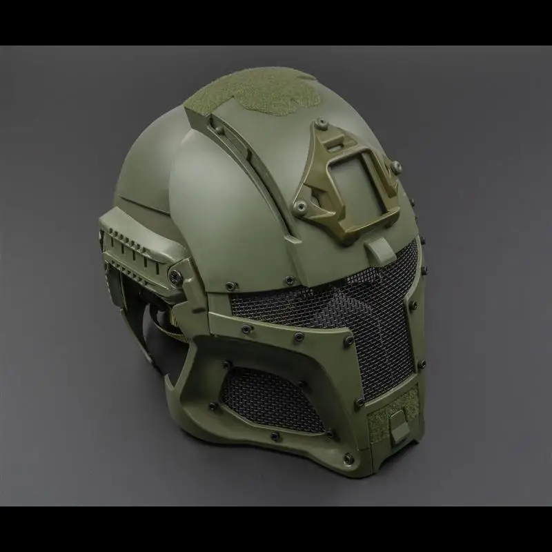 Casco de Airsoft con gafas reemplazables, protección para la cabeza y la cara, casco táctico, casco de guerrero medieval para cosplay - imagen 5