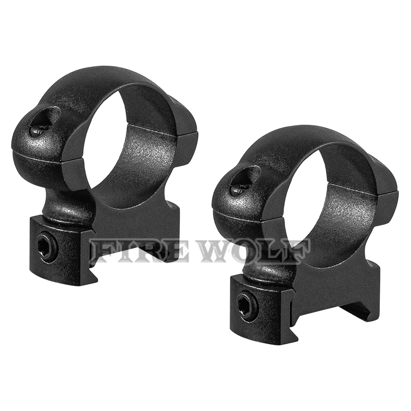 FIRE WOLF 2 unids/set alcance de acero anillos de 25,4mm perfil bajo medio alto para riel de 20mm escopos de caza montaje de anillo - imagen 4