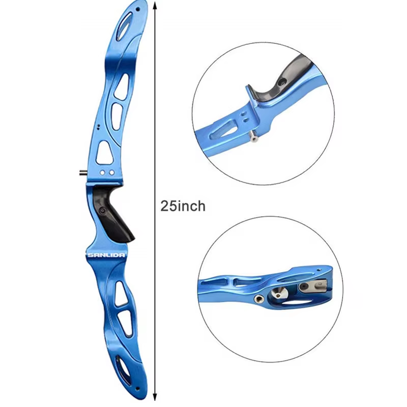 Mango de arco recurvo de aleación de aluminio ILF, empuñadura de arco Riser para deportes al aire libre, tiro con arco, accesorios de caza, 25 ", 1 unidad - imagen 2