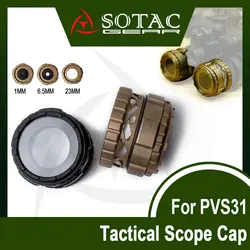 SOTAC-cubierta protectora de visión nocturna de Metal con Protector de lente para PVS31 de NVG, cubierta de enfoque, apertura de tapa de alcance ajustable