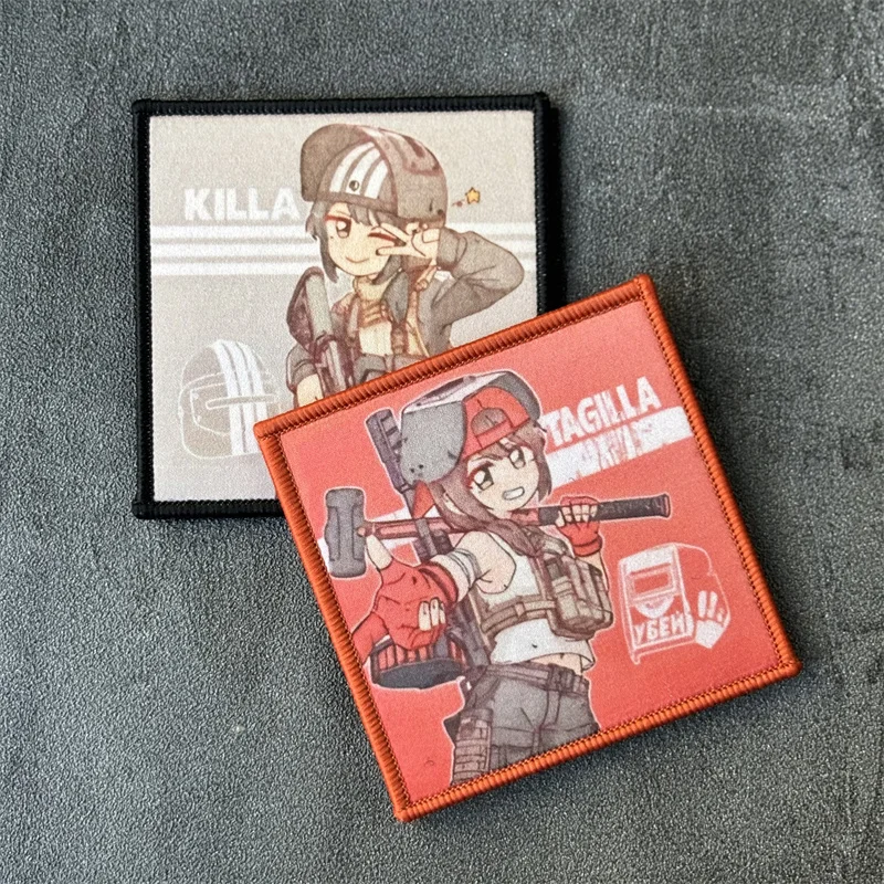 Parche en ropa insignia de moral impreso gancho bucle táctico militar Anime chica parches mochila pegatinas - imagen 3