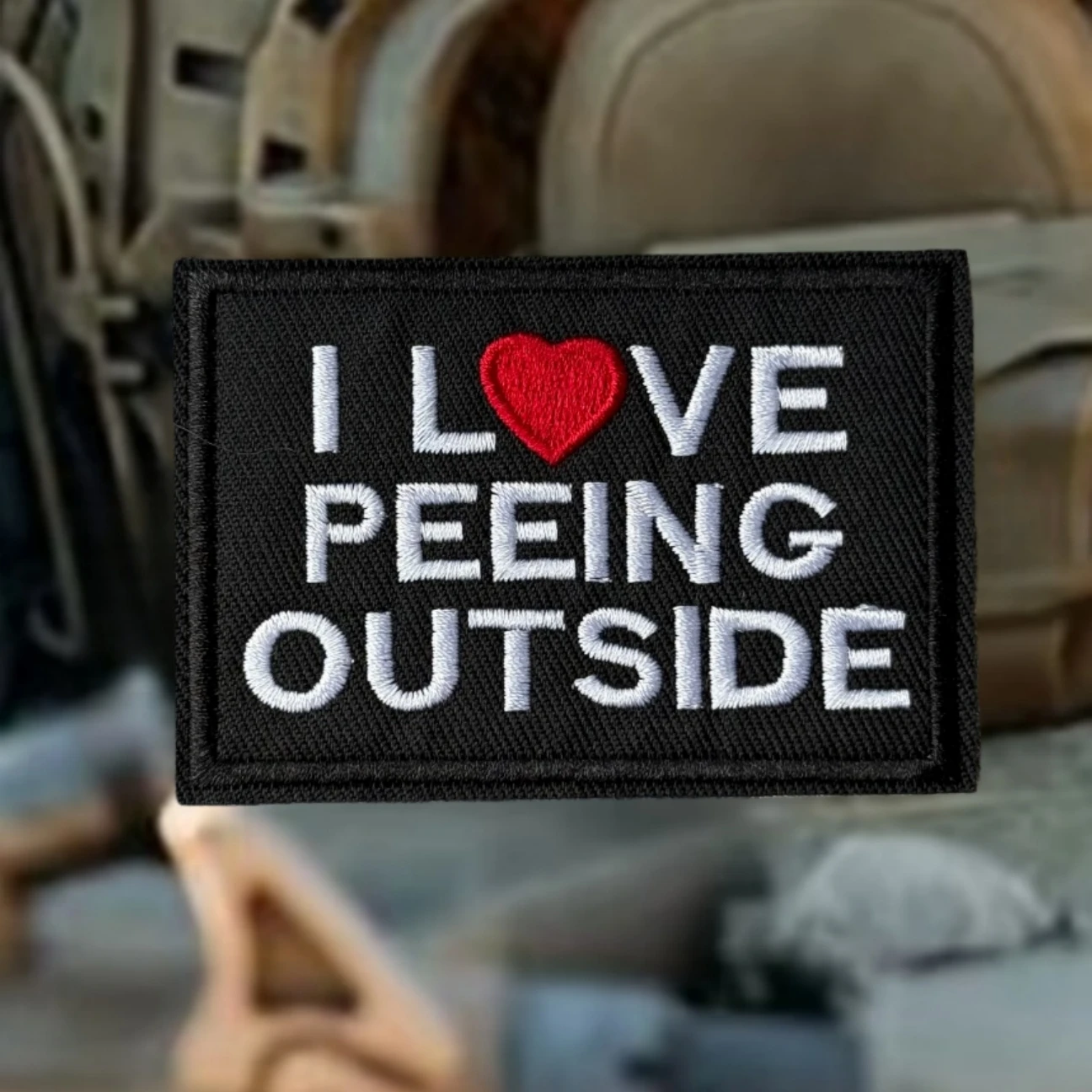 Me encanta el país del exterior sarcástico divertido moral parche táctico gancho bucle parches bordados ejército militar pegatina de mochila personalizada - imagen 2