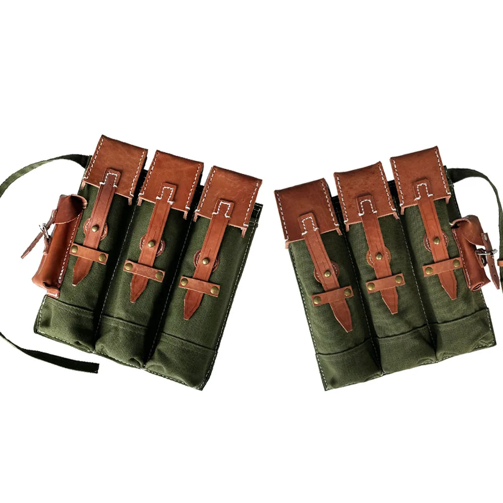 Ww2 P44 Paquete de equipo alemán WW2 Bolsa de almacenamiento de revistas portátil para exteriores Alemania MP44 Kit de Alemania - imagen 2
