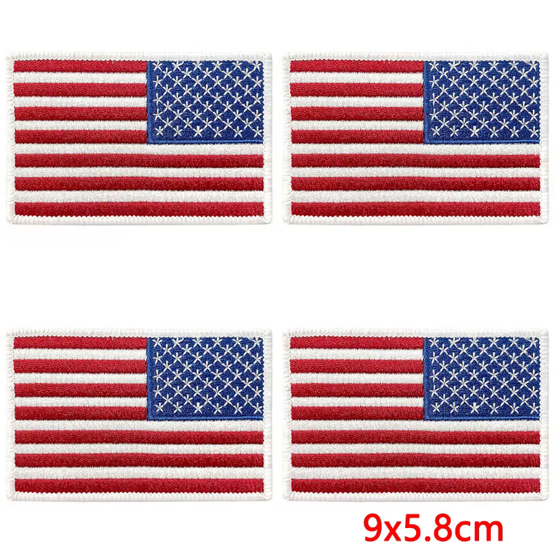 Parche termoadhesivo bandera americana táctico para ropa - imagen 5