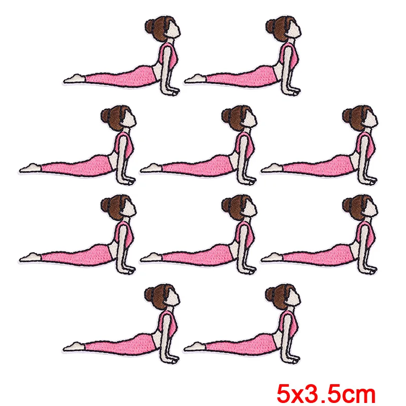 Parche bordado yoga estilo de vida termoadhesivo para ropa deportiva - imagen 2