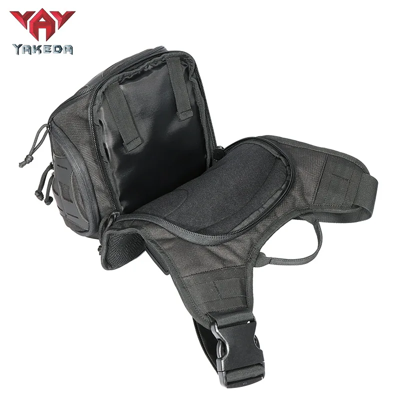 YAKEDA-Bolso de hombro táctico para el pecho, bolso de cámara, sistema MOLLE, 600D, nailon, al aire libre para ciclismo, caza, militar, cruzado, 15L - imagen 5