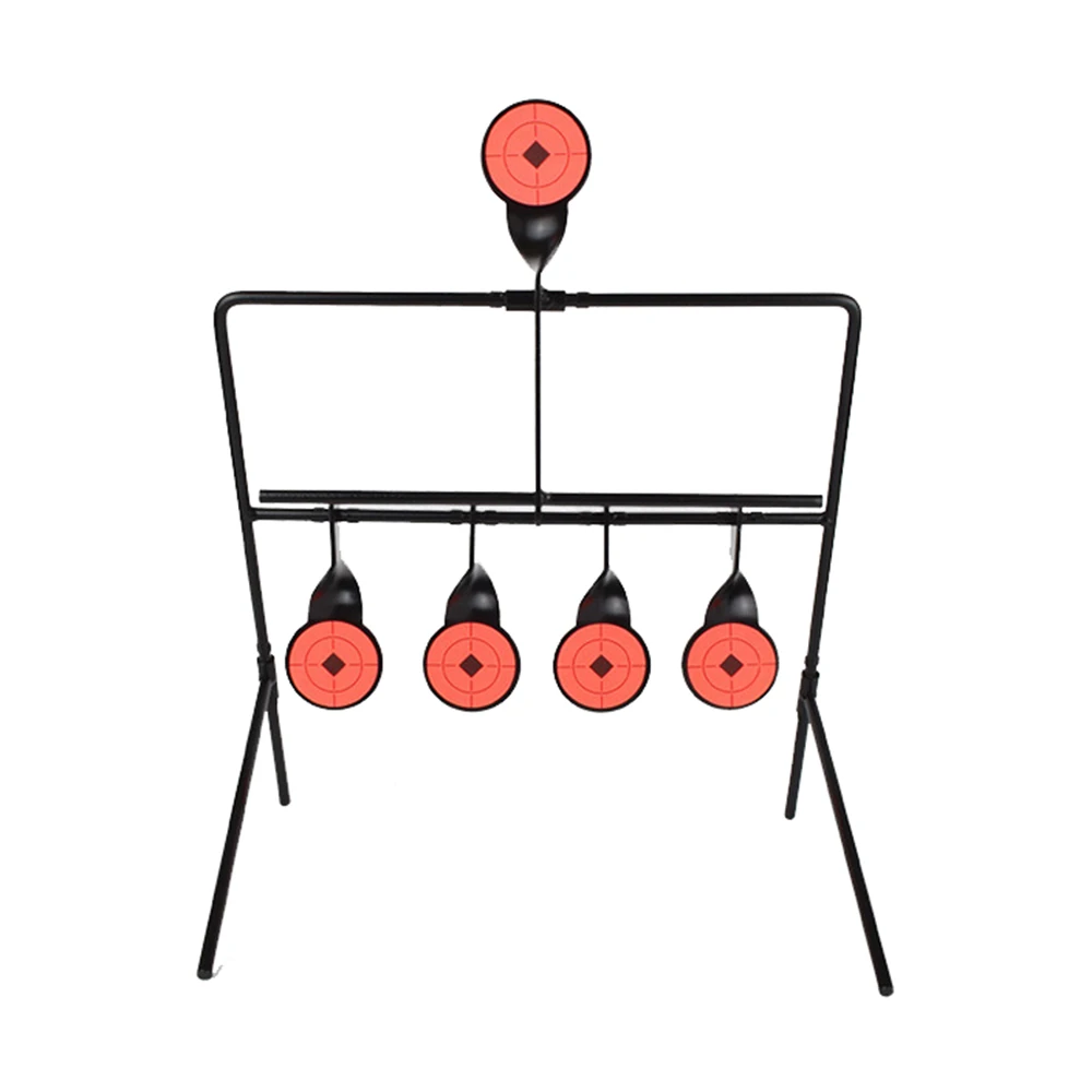 Objetivo giratorio de reinicio de tiro para Rifle, pistola CS, entrenamiento de caza al aire libre, accesorios de práctica de puntería, carillón de viento, objetivo de tiro - imagen 5