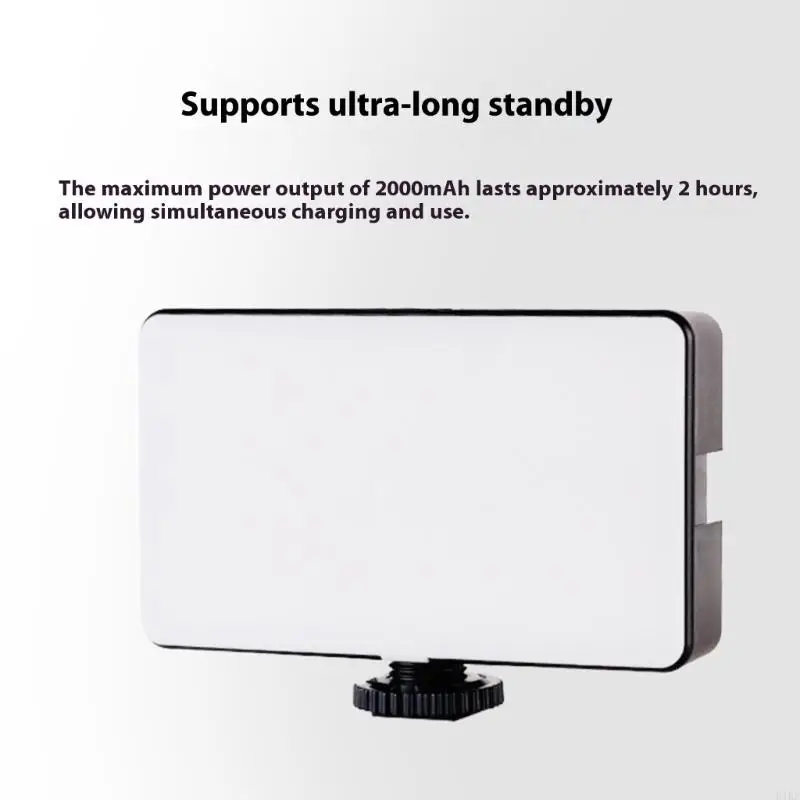 Transportable, pequeña batería recargable con luz LED para fotografía, vídeo, disparo, Vlog K1KF - imagen 2