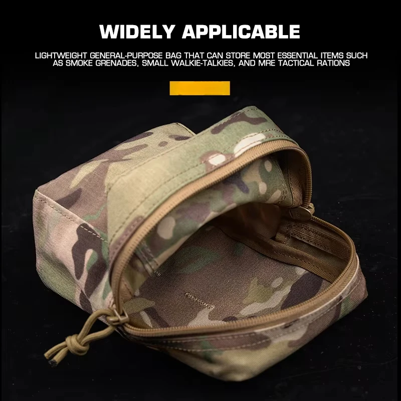 Bolsa táctica ligera GP con orificio de drenaje, paquete de montaje Molle multifuncional para accesorios Airsotf de caza al aire libre - imagen 5