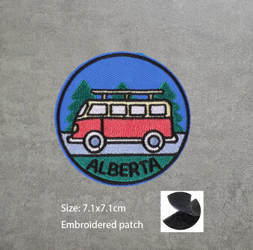 Parche bordado 3D para mochila, insignia de vehículo todoterreno para exteriores, decoración de ropa, brazalete, chaqueta de aventura, gancho - imagen 4