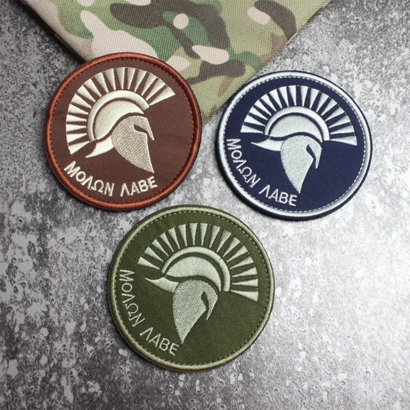 Spartan Tongsi bordado creativo militar ventilador moral brazalete mochila pegatina ropa gancho y bucle parche - imagen 5
