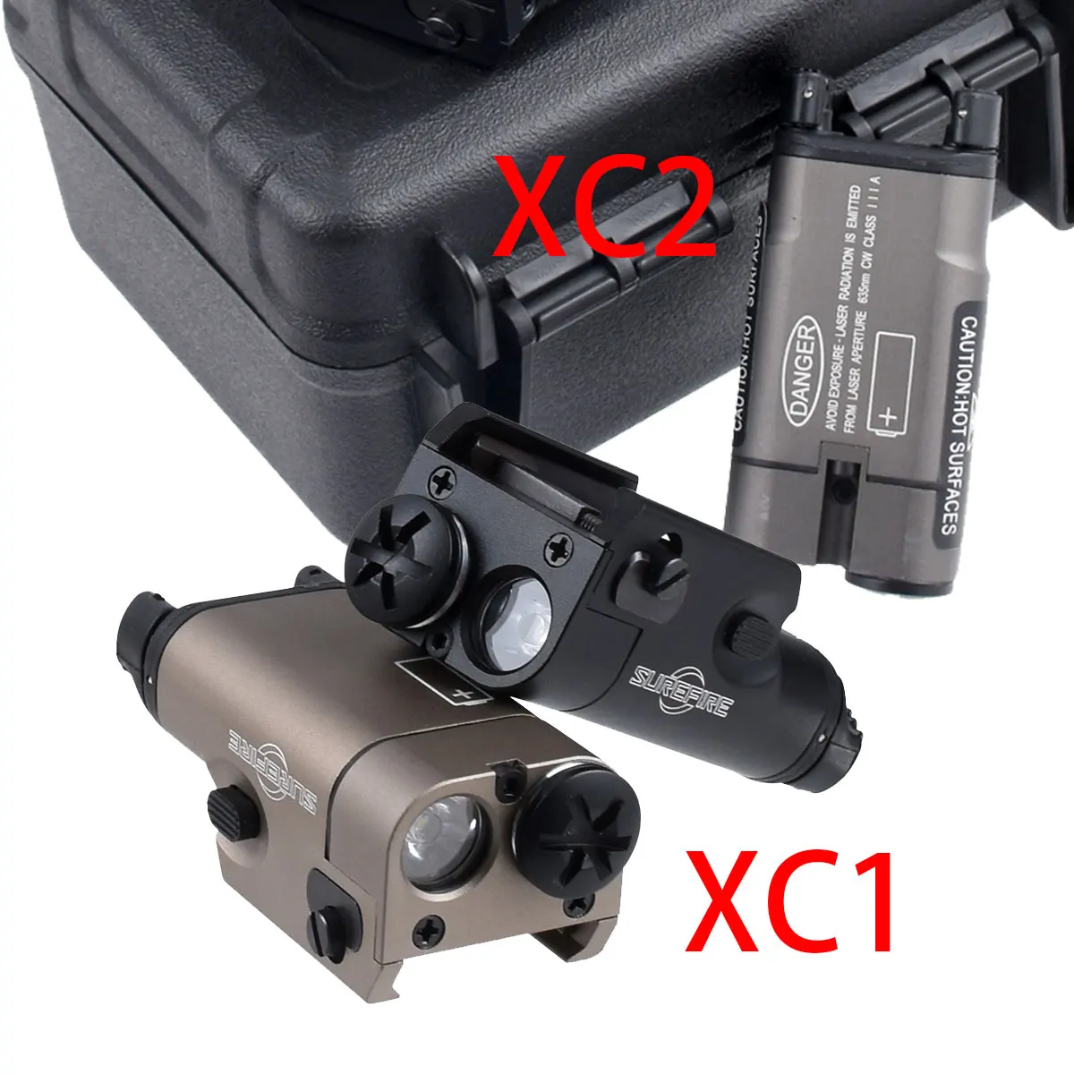 Luz exploradora táctica Airsoft Surefire XC1 XC2 linterna punto rojo para tamaño completo 9mm 22LR GLOCK 17 19 Olight 20mm riel Picatinny - imagen 2