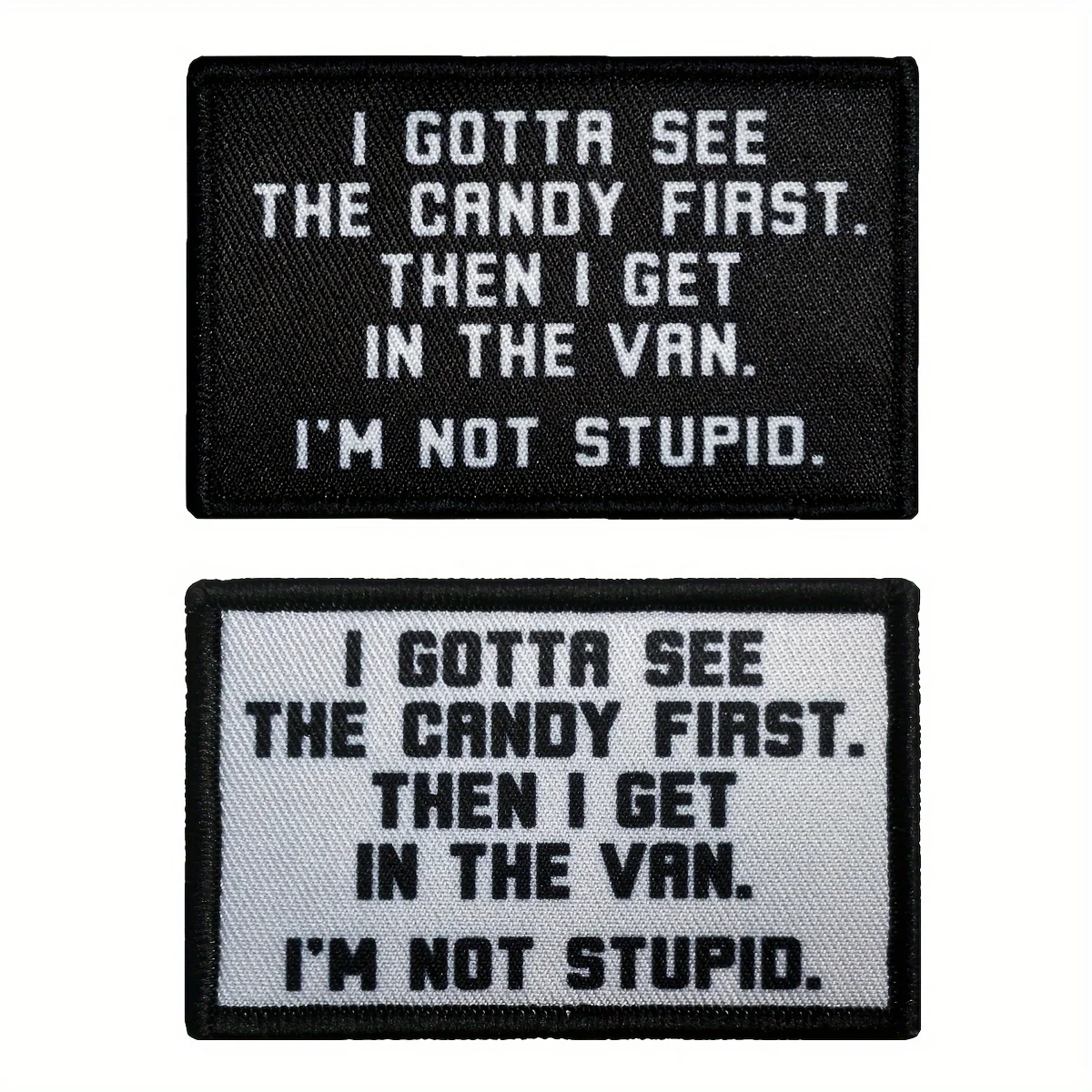 Parche velcro táctico "I'm Not Stupid" – Para ropa y equipo