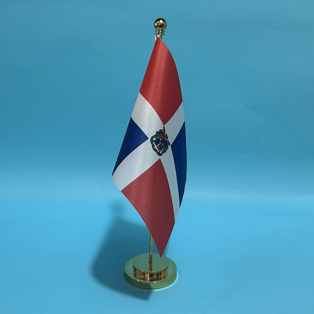 Bandera de mesa República Dominicana – Decoración oficina - imagen 2