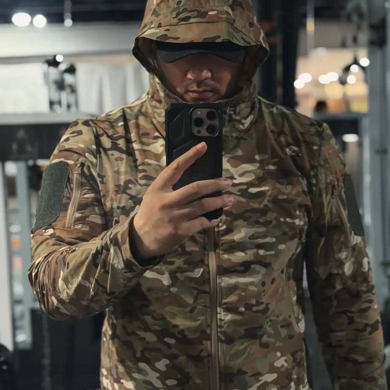 Primavera y otoño ligero que absorbe la humedad protector solar de secado rápido elástico de cuatro lados Multi bolsa chaqueta de concha suave - imagen 3