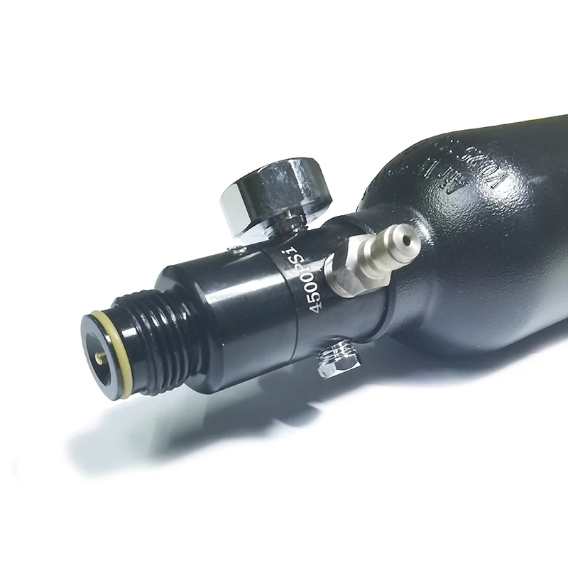 Tanque de aire comprimido, cilindro de botella de CO2, 0.25L, 0.35L, 0.5L, 4500psi, 30MPa, 300bar, M18 x 1,5, con salida reguladora de 800psi a 3000psi - imagen 4