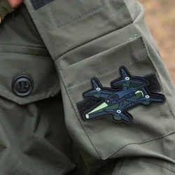 Parche de PVC para Dron táctico UAV Morale, parches de gancho y bucle, insignia militar, brazalete, sombreros, pegatinas para mochila