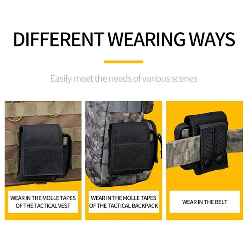 ERQYGRA-encendedor de cigarrillos táctico, bolsa de cintura de almacenamiento, sistema Molle, accesorios portátiles, equipo de revistas deportivas para caza al aire libre - imagen 3