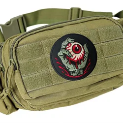 Parche táctico bordado ojo de zombi con velcro para chaleco