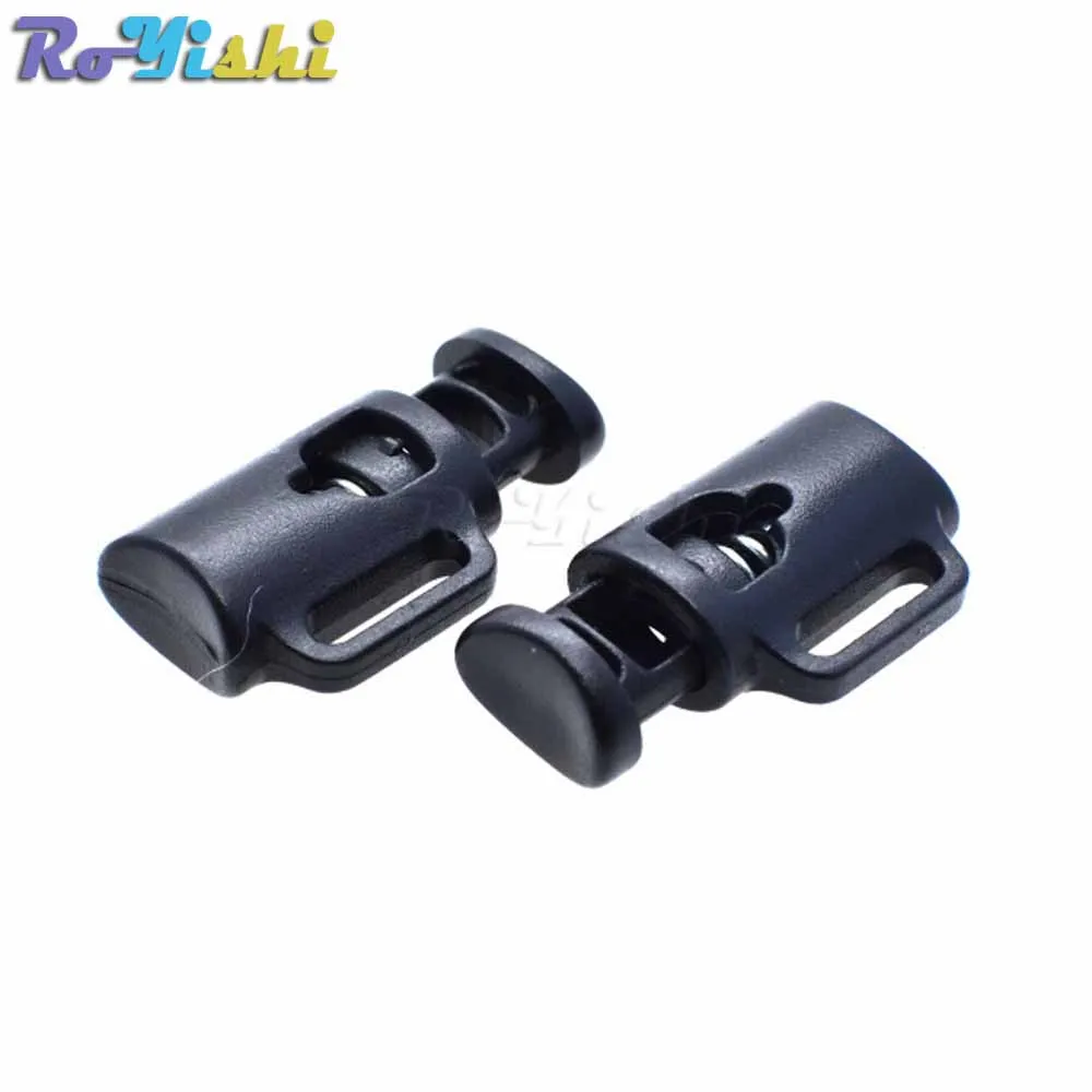 10 unids/pack hervidor ovalado cerraduras de cordón de plástico tapón de palanca Clip de palanca negro para bolsas tamaño: 28mm * 15,5mm * 9mm - imagen 5