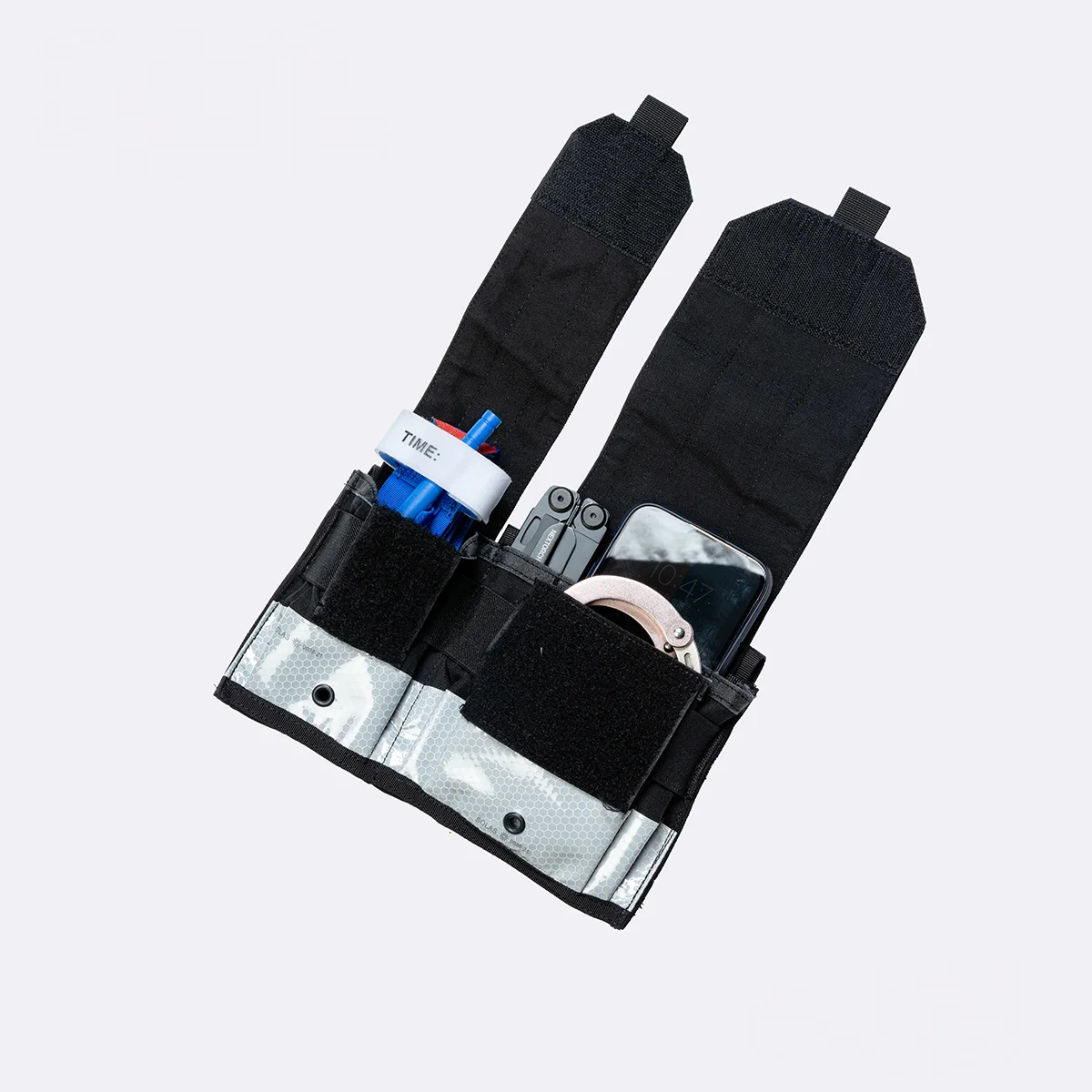 Bolsa de accesorios de chaleco táctico, bolso de pecho colgante de pecho desmontable rápido, bolso lateral de módulo reflectante, multifuncional con soporte de peso - imagen 4