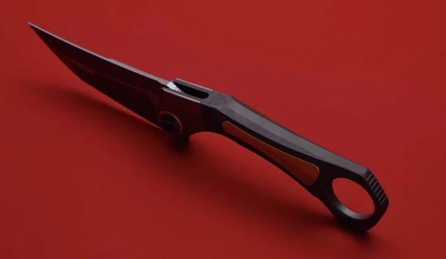 Cuchillo plegable EDC M390 con mango en aleación de titanio - imagen 5