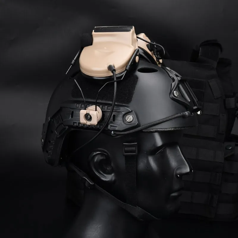 WADSN-Soporte de auriculares de suspensión de riel de rotación 360, adaptador de montaje de riel de arco para auriculares tácticos de disparo rápido - imagen 5