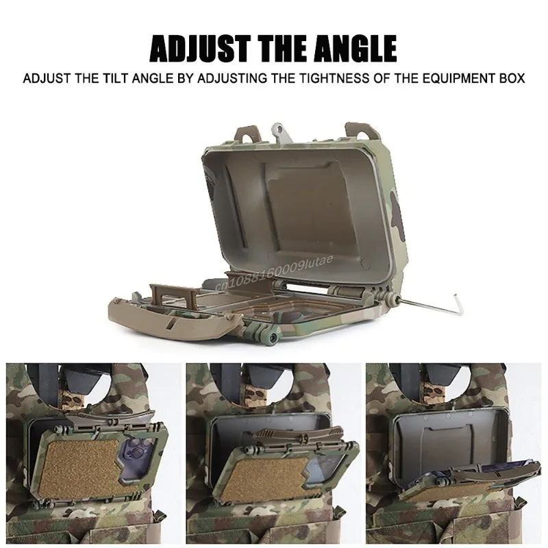 Soporte para teléfono móvil, caja de almacenamiento V2, tablero de navegación táctico para AVS KZ, portador de placa de caza, equipo MOLLE, entrenamiento Airsoft - imagen 5