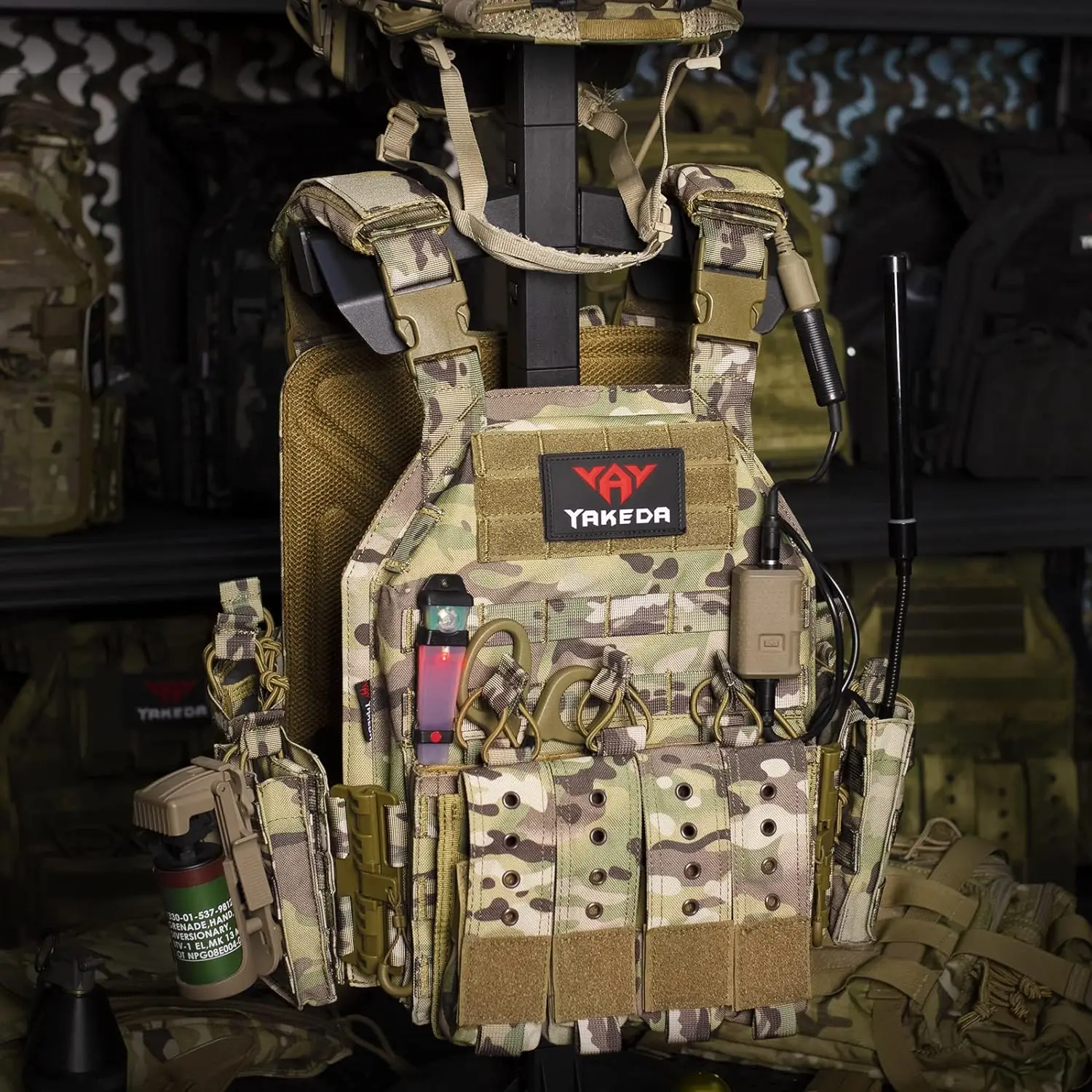 Yakeda 1000D Nylon Plate Carrier Vest Outdoor Hunting Protective Adjustable Molle Vest for Airsoft Combat - imagen 4