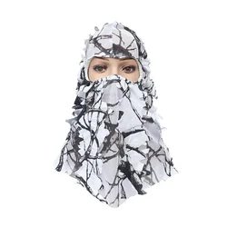 Gorra camuflaje Ghillie 3D con máscara facial integrada