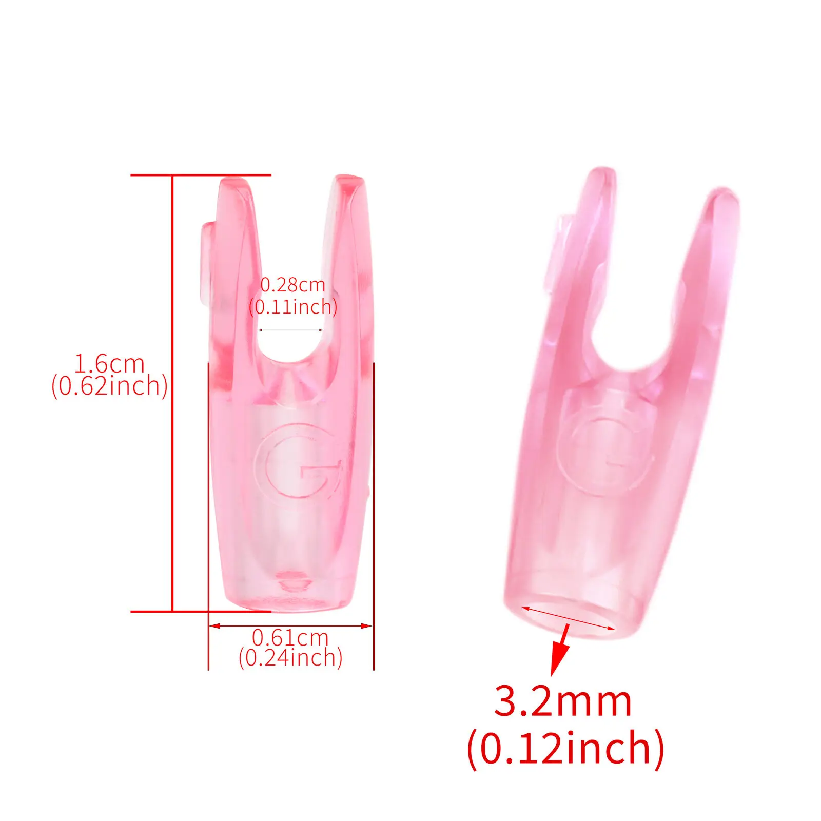 50 Uds flecha Nock G NOCK flechas de plástico Nock para caza con arco recurvo - imagen 3