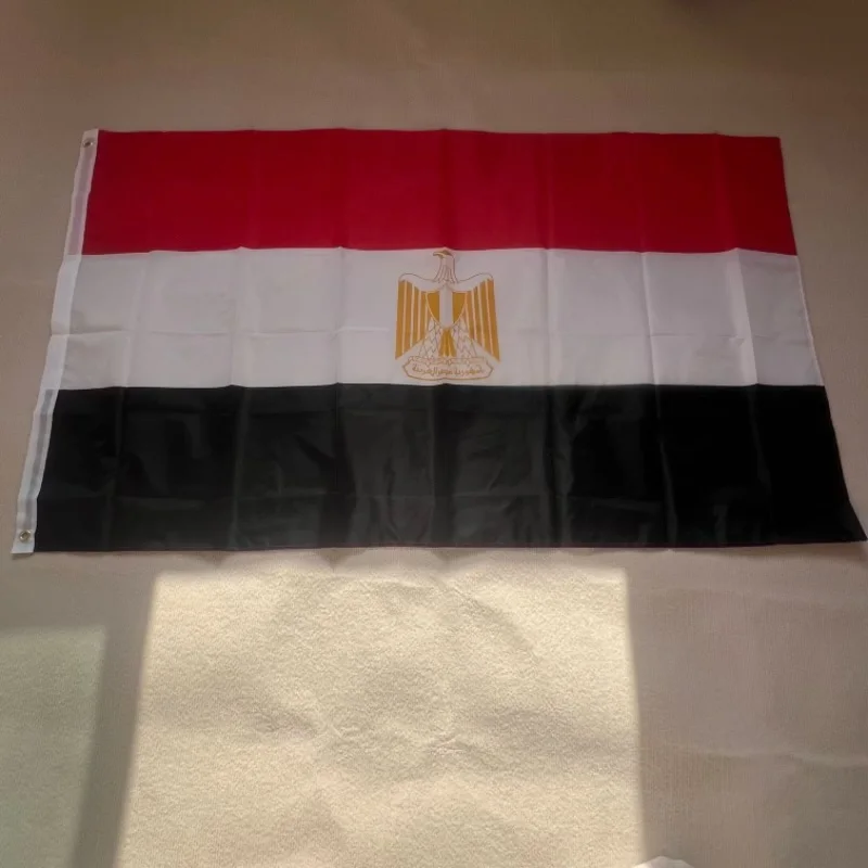 YI XIN-Bandera de Egipto de doble cara, poliéster impreso, 90x150cmEG EGY, alta calidad, para Decoración