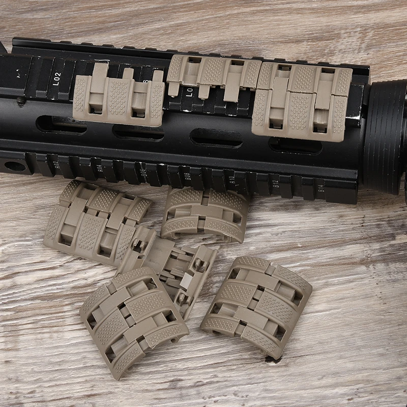 Airsoft KAC XTM táctica 16 piezas accesorios antideslizantes EMagpul 20mm Kit de montaje de riel tejedor paneles protectores de riel conos de nailon - imagen 4