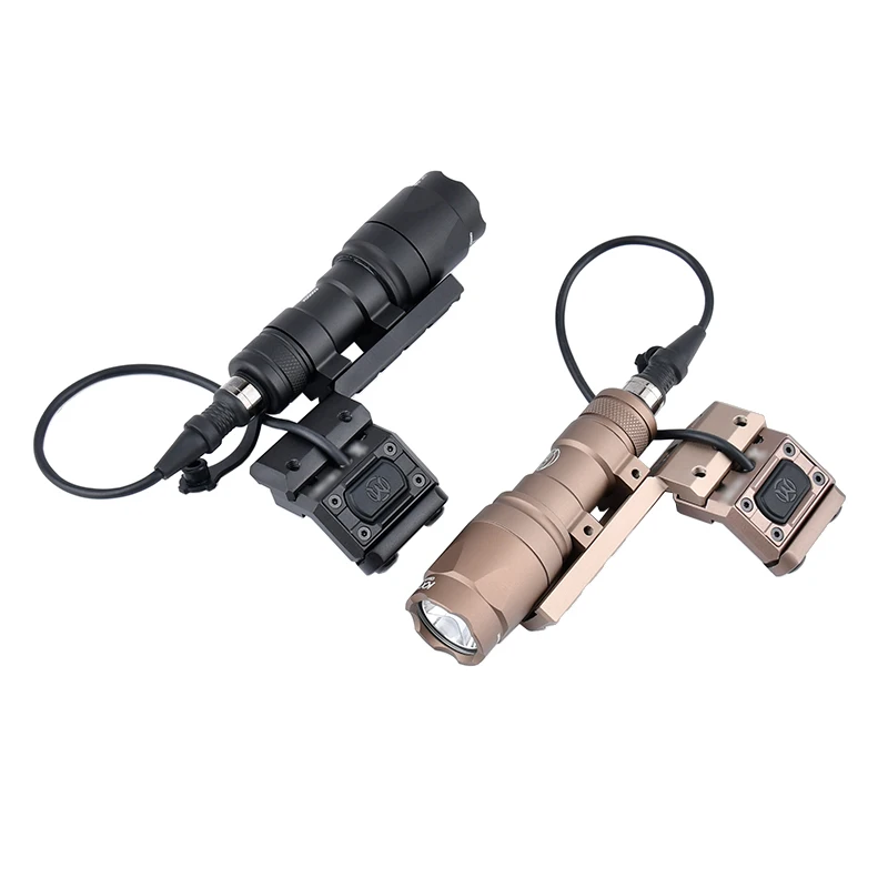 Surefir táctico M600 M300 luz de explorador compensada SF adaptador de ala de luz modbutton interruptor de presión caza Airsoft arma linterna - imagen 4